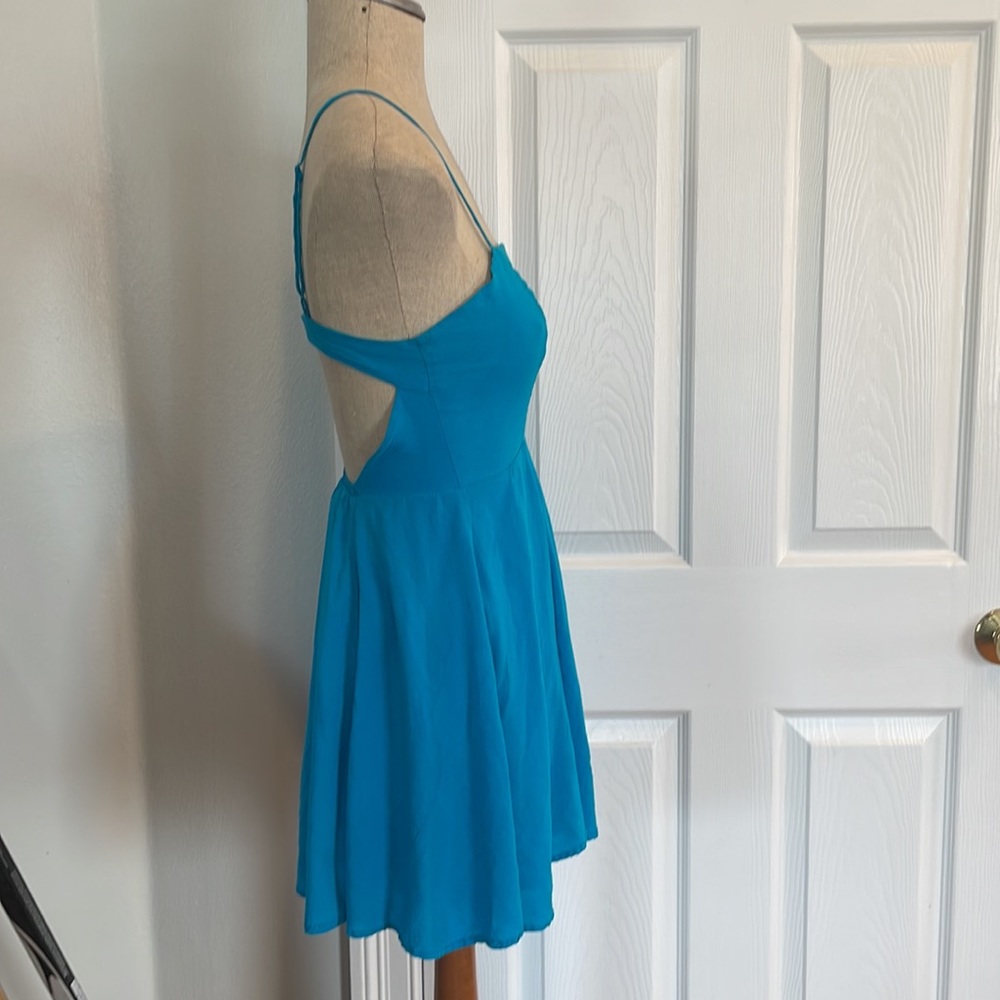 Forever 21 dress spaghetti straps cerulean - Picture 2 of 9